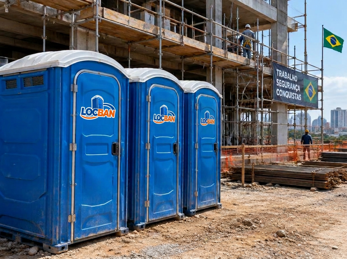 Banheiros químicos Loc-ban em Obras